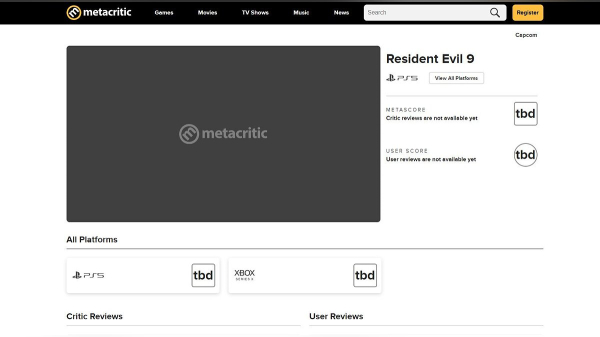 Страница Resident Evil 9 неожиданно появилась на Metacritic